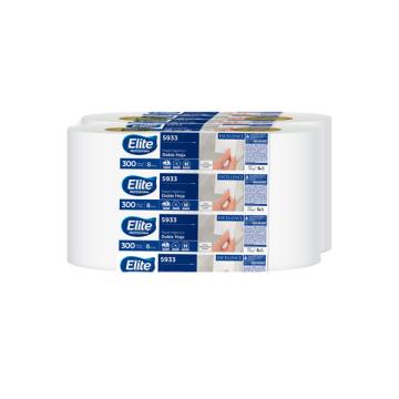 5933 papel higienico elite premium bobina junior h d 300 mts 